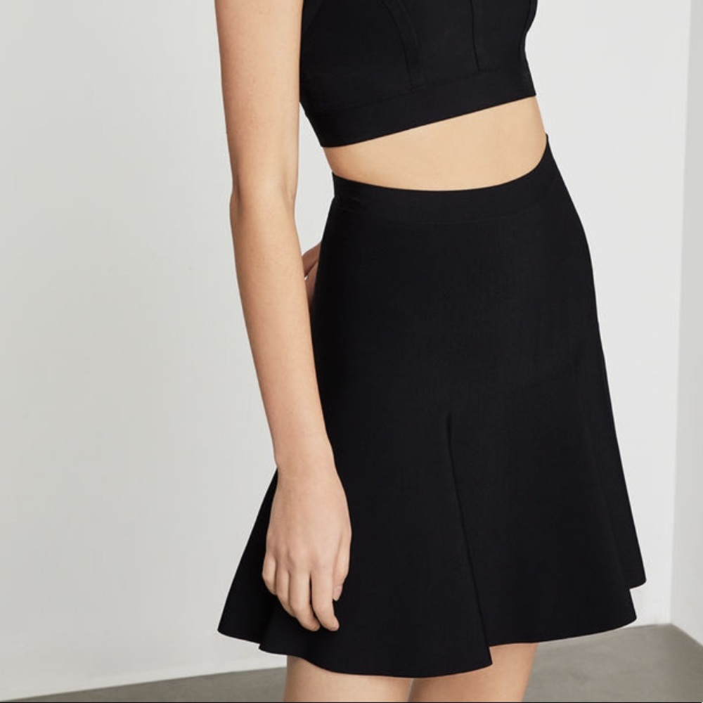 BCBG flattering black a line mini skirt size XXS